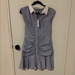 NWT English Factory Blue and White Striped Dress